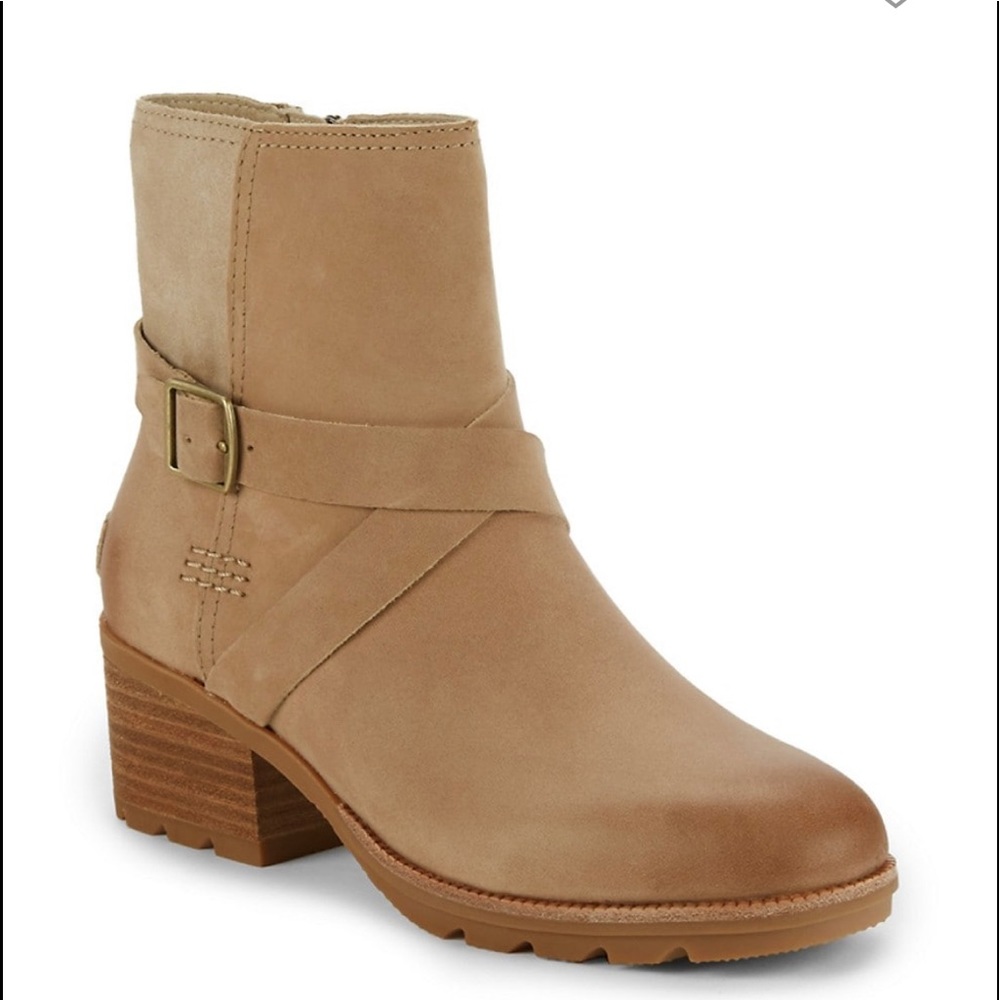 SOREL CATE LEATHERS BUCKLE WATERPROOF SANDY BOOT SIZE:9 - Picture 2 of 8